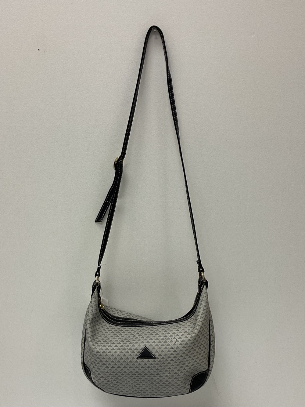 Liz Claiborne Grey Crossbody Shoulder Bag with Black Trim